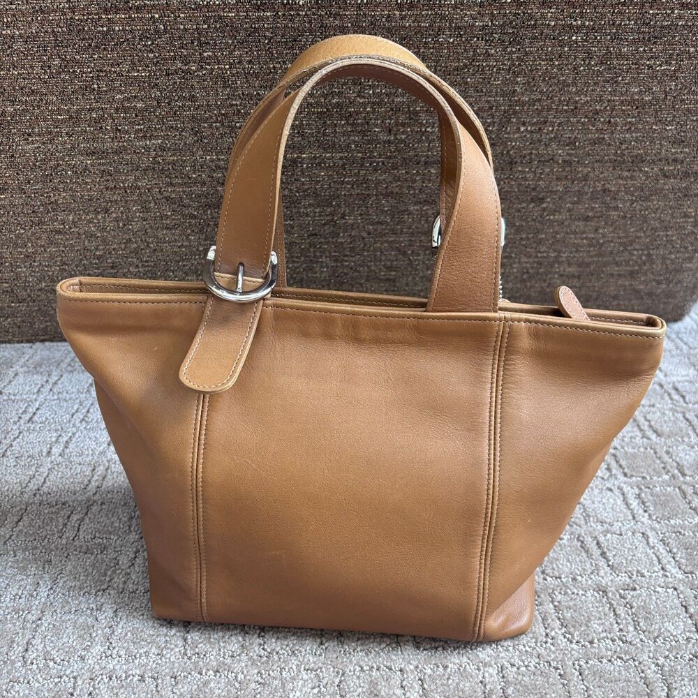 Coach Vintage Soho Waverly Tote Purse 4133 Tan Leather Classic 90s Mini Clean - Picture 2 of 14